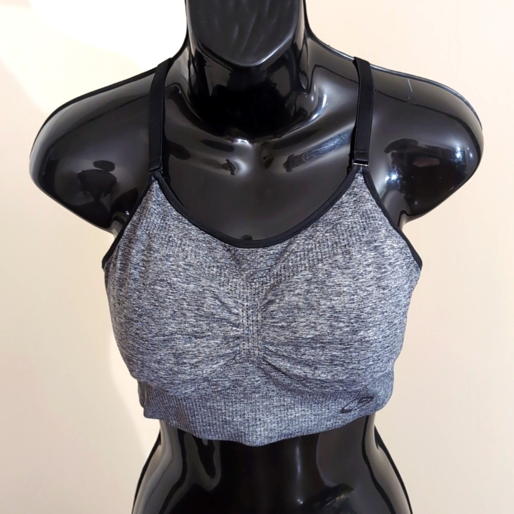 Champion| Grey and Black Athletic Sports Bra